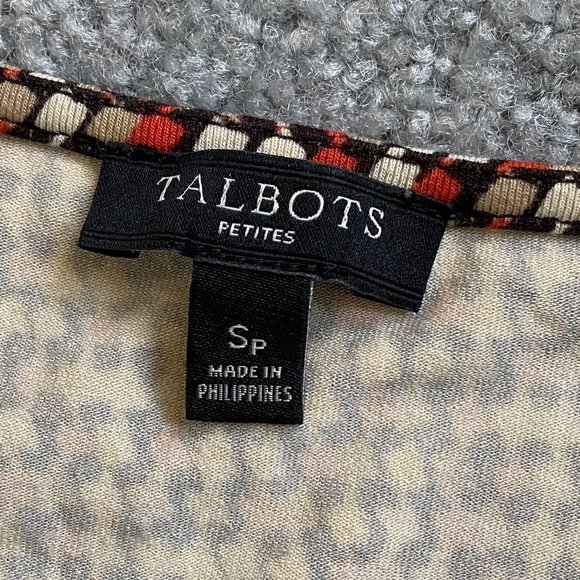 - Talbots Faux Wrap Dress in Beautiful Fall Colors Size SP        - P - Picture 7 of 8